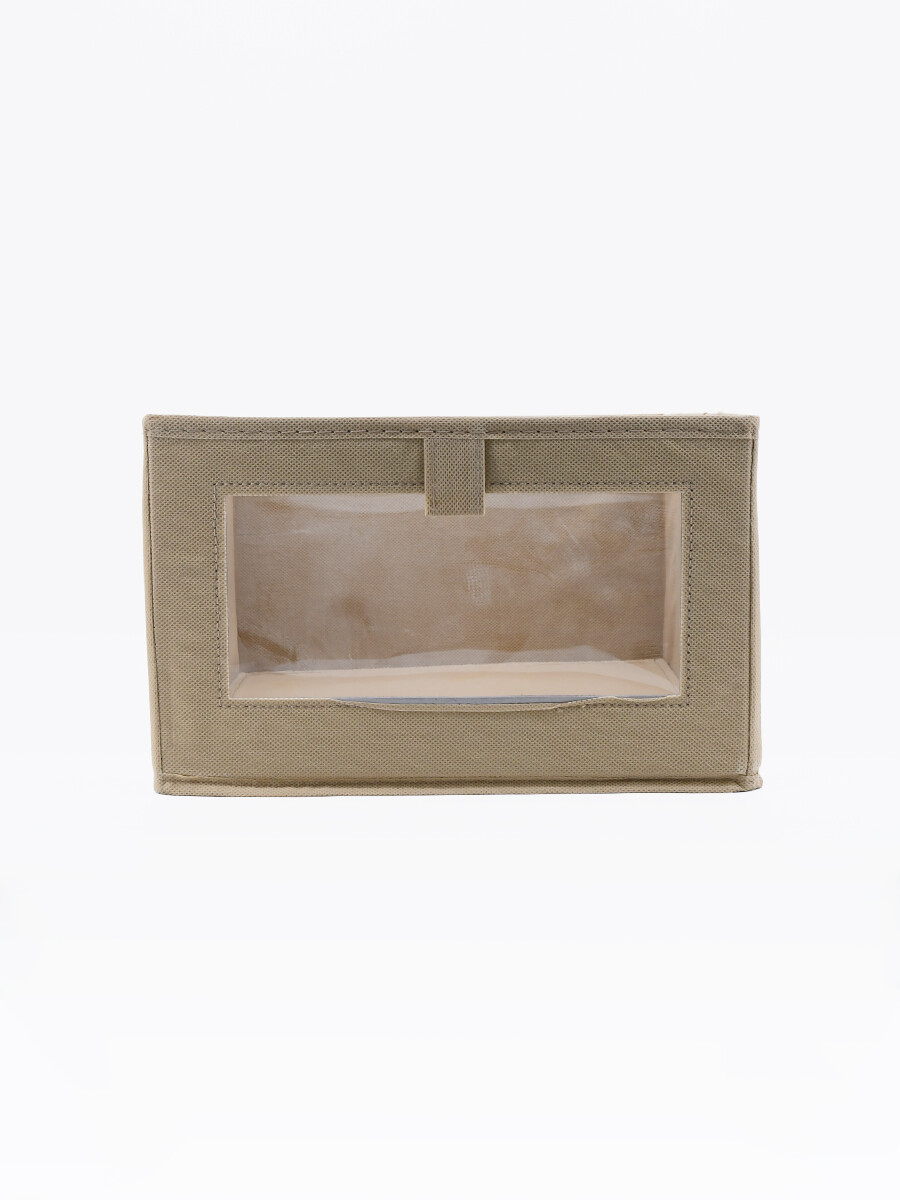 CAJA ORGANIZADORA CON VISOR - BEIGE 