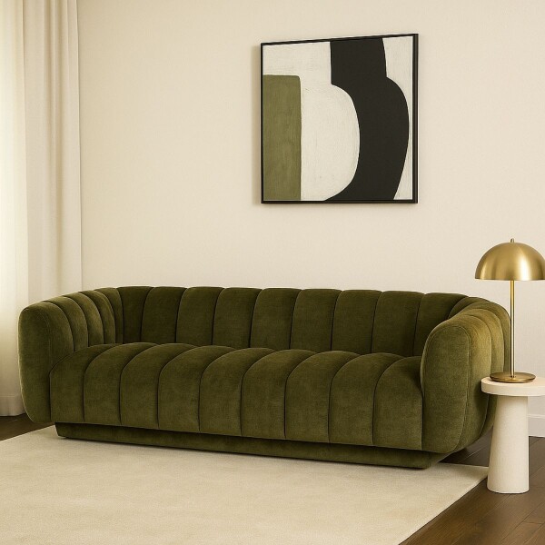SOFA LUNA Verde - 3 CUERPOS