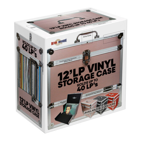 Retro Musique - Caja para Discos de Vinilo KXRM03 - 40 Discos de Vinilo 12''. Aluminio. 001