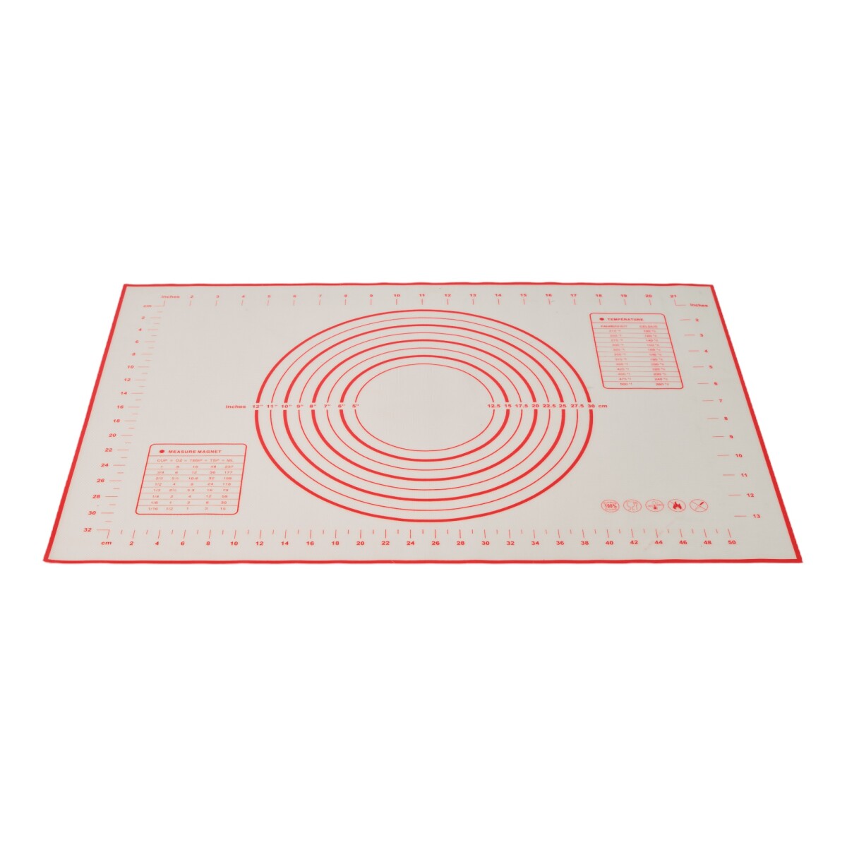 Placa Tapete Silicona Con Guías / Medidas 60x40cm Amasar 