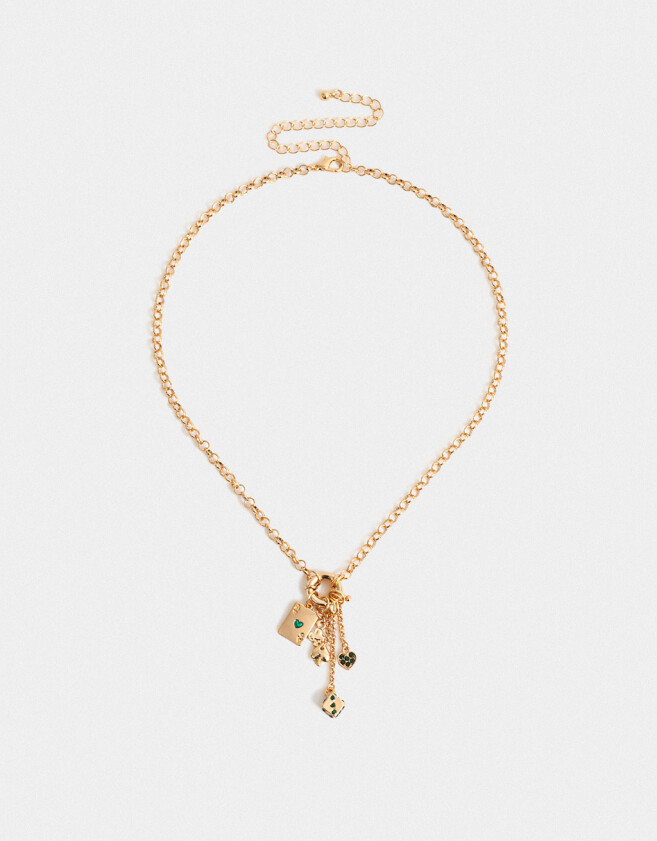 Collares Cortos Bañada en Oro Collar Corto Dijes Bañado En Oro - Dorado