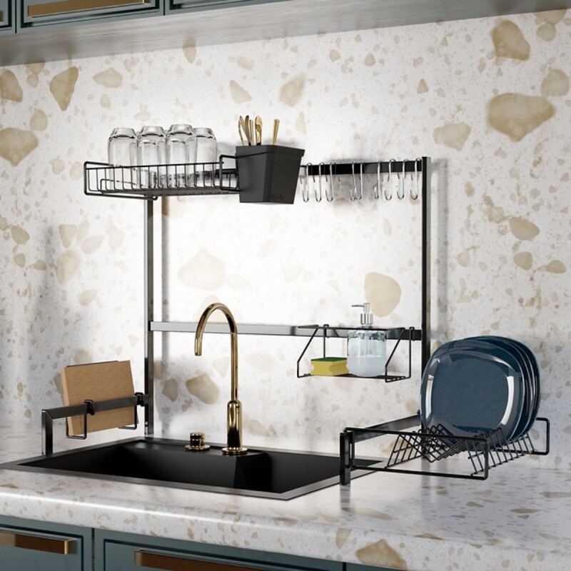 Escurridor modular aéreo 63,5 x 53,5cm NEGRO