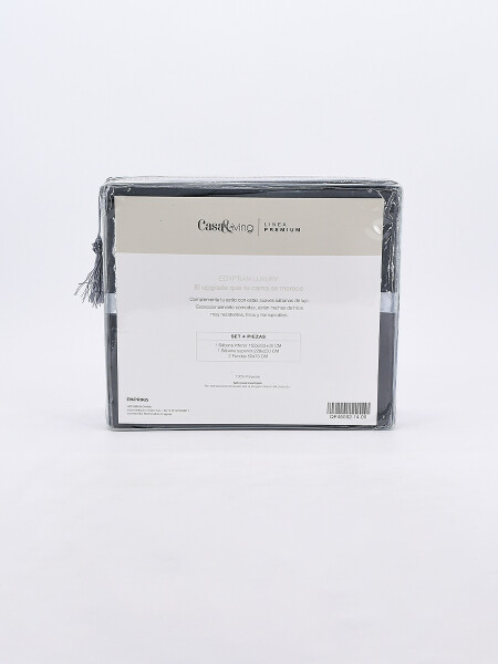 JUEGO DE SABANAS EGIPCIAN GRIS