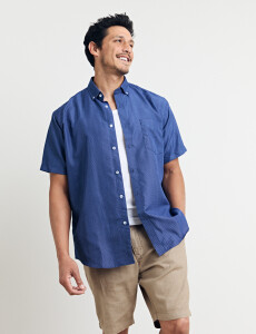 012655 CAMISA HARRINGTON LABEL Azul Osc/celeste
