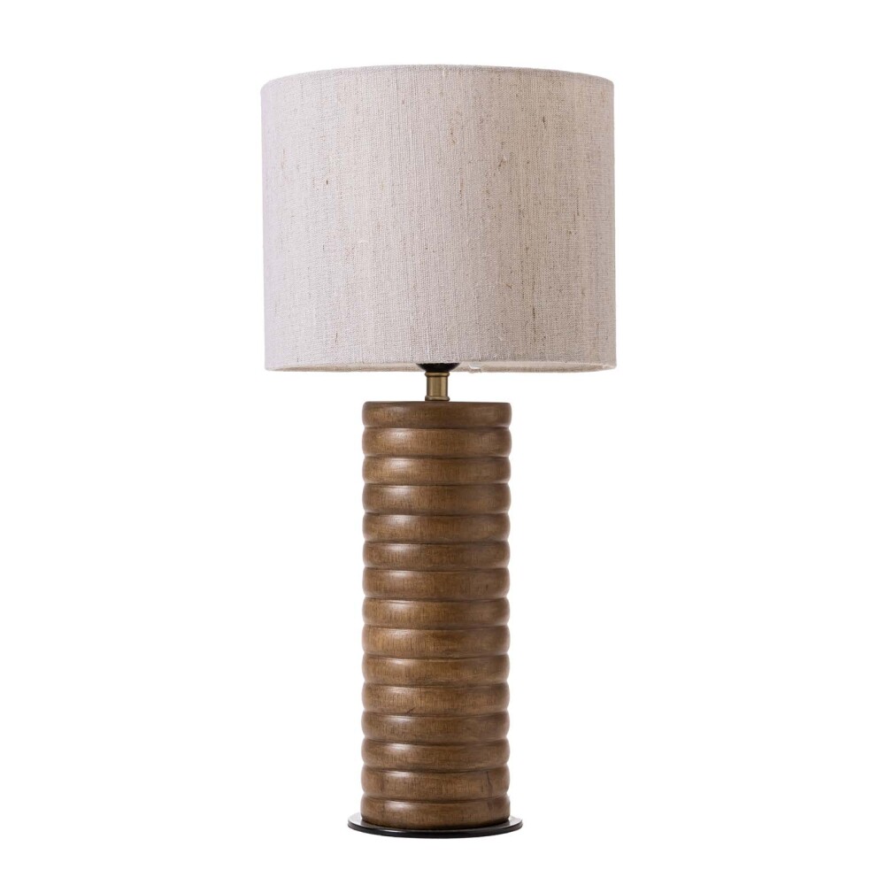 LAMPARA DE MESA NATURAL/BEIGE MADERA 1