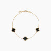 Pulsera en oro 18K estilo Van Cleef con 3 ónix Pulsera En Oro 18k Estilo Van Cleef Con 3 ónix