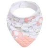 Babero bandana con mordillo BUBA safari rosa