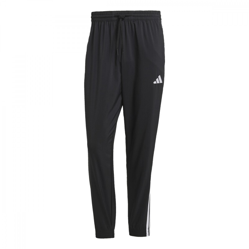 Pantalón Largo Essentials Woven 3 bandas de Hombre Negro