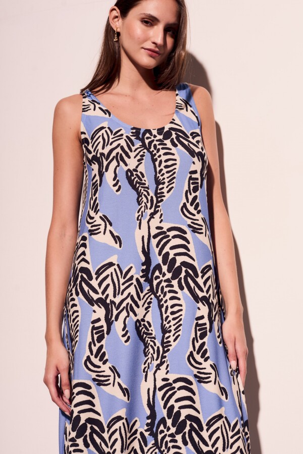 Vestido Print Celeste
