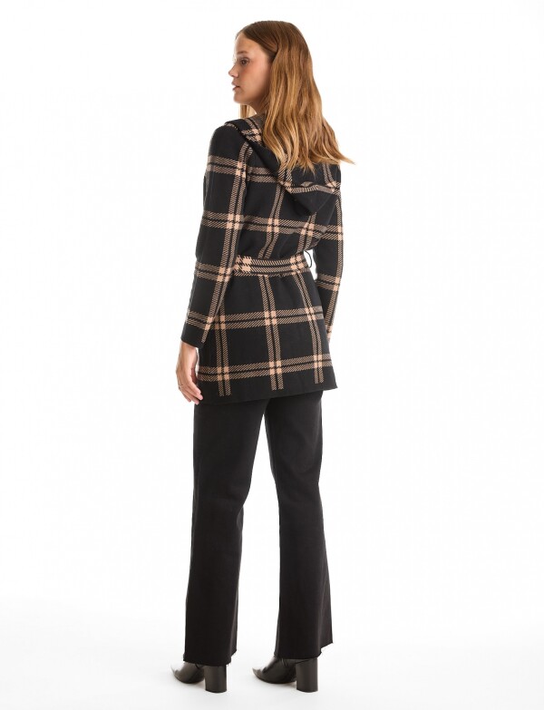 Cardigan Capucha NEGRO/BEIGE