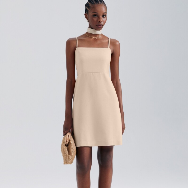 VESTIDO FEM CREMA