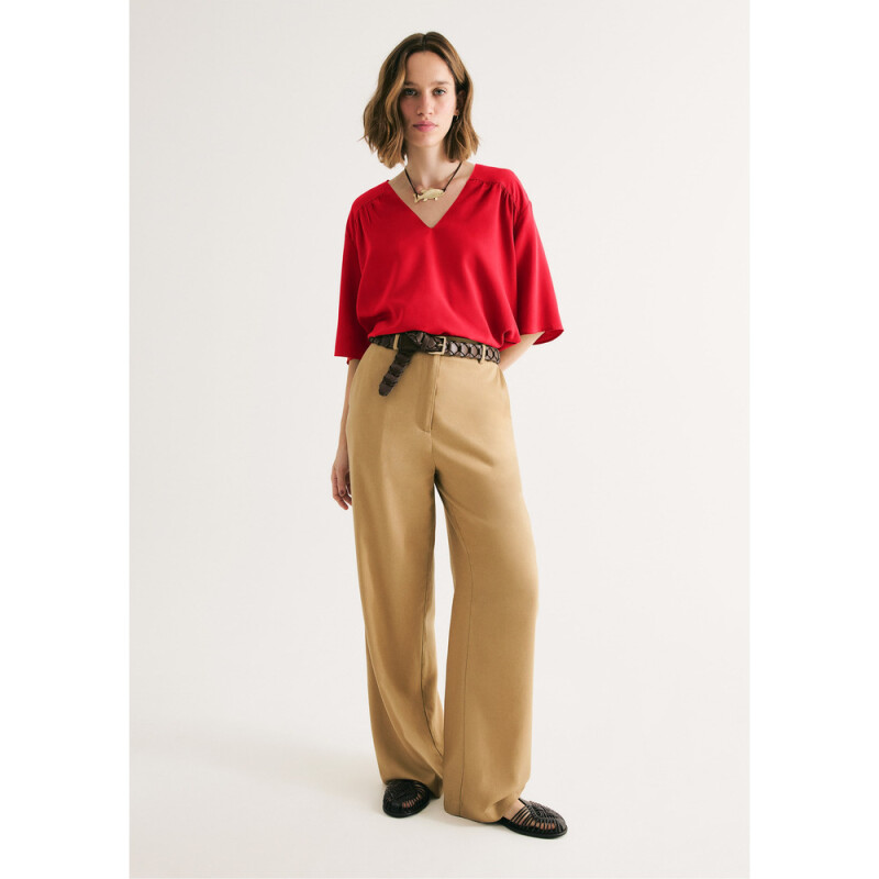 BLUSA FEM VERMELHO ESCURO