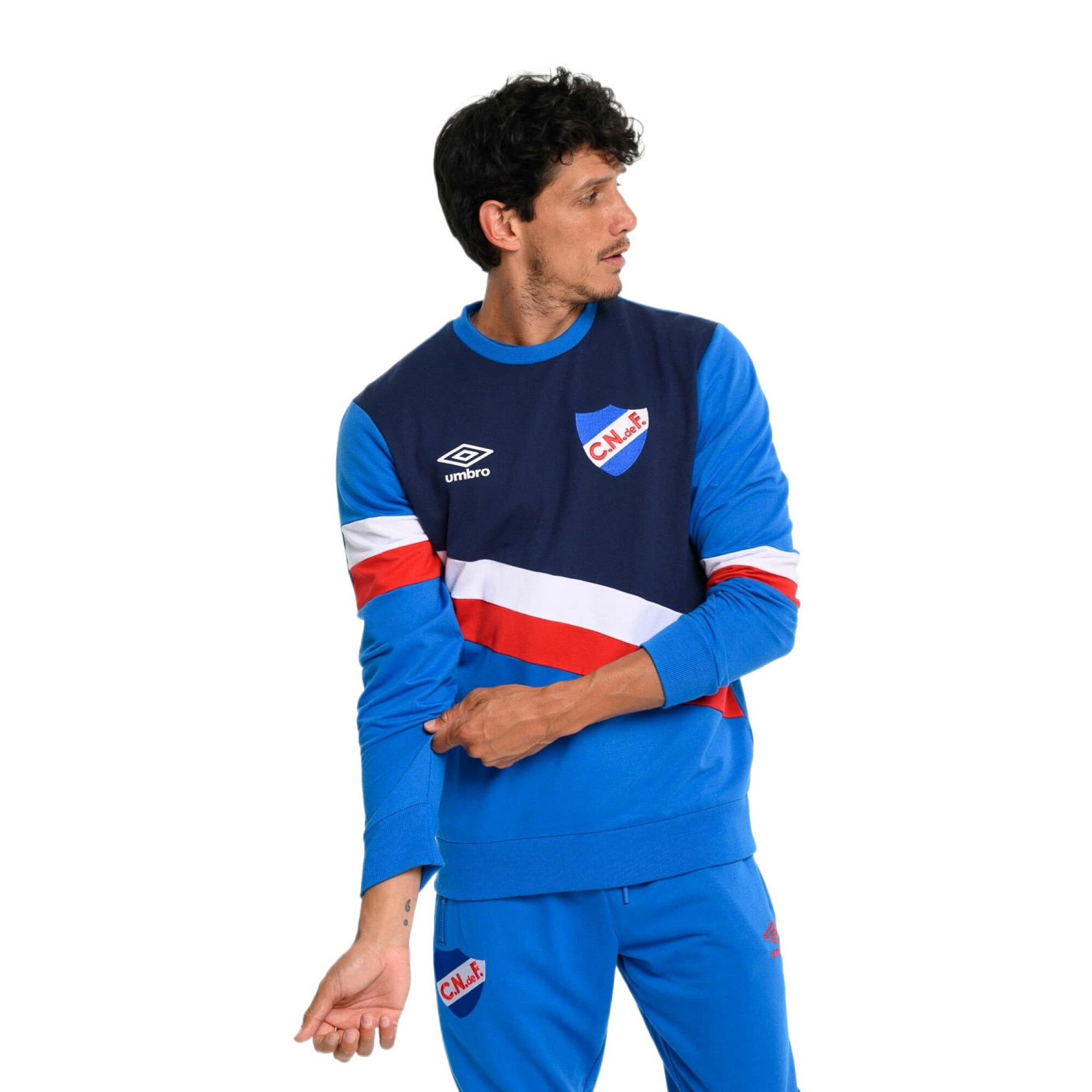 Buzo de Hombre Umbro Stripe Nacional Oficial Azul Real Rojo