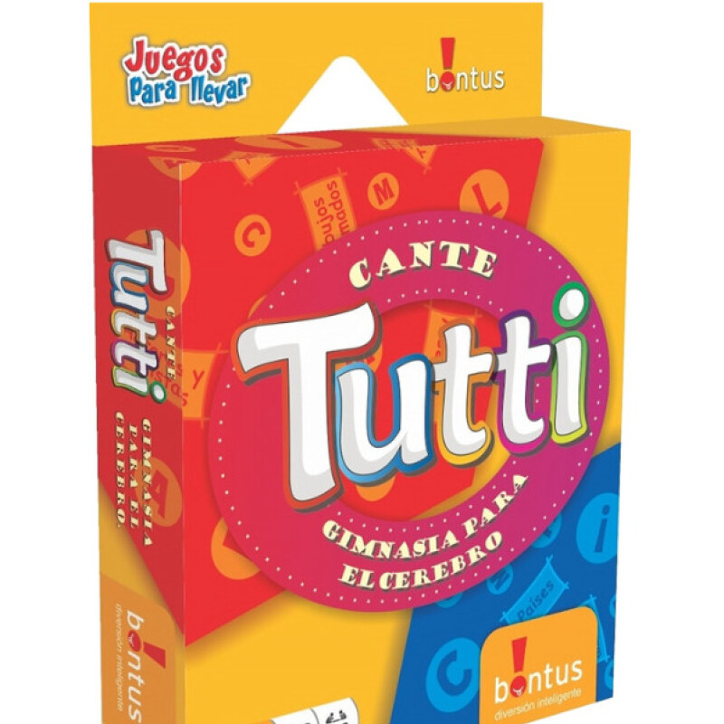 Juegos Para Llevar Cante Tutti Bontus JUEGOS PARA LLEVAR CANTE TUTTI