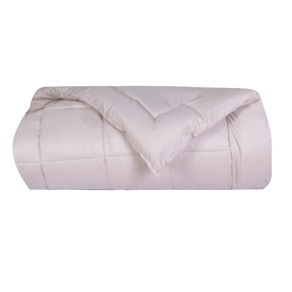 ACOLCHADO QUEEN POLIESTER NATURAL-BEIGE EMBOSSED MANTECA