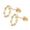 Caravanas Corona en Oro 18k con circonias Caravanas Corona en Oro 18k con circonias