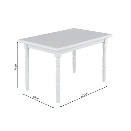 Mesa 125x80x76 Linea Parma Blanco