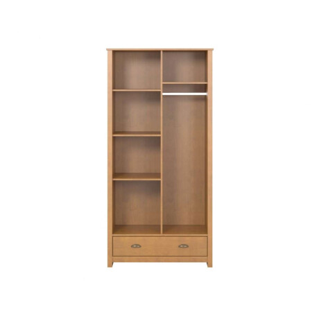 Ropero 2 puertas 1 cajion Madera maciza Linea Colonial Marron