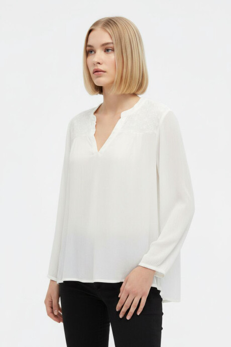 Blusa Bursas Marfil / Off White