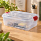Set x3 Caja organizadora 6 lts de plástico reforzada TRANSPARENTE