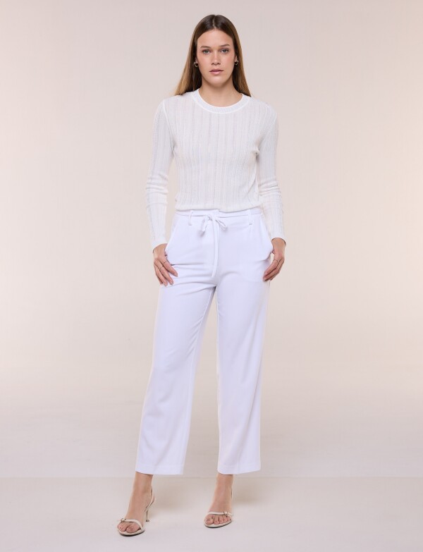 Pantalon Ankle BLANCO