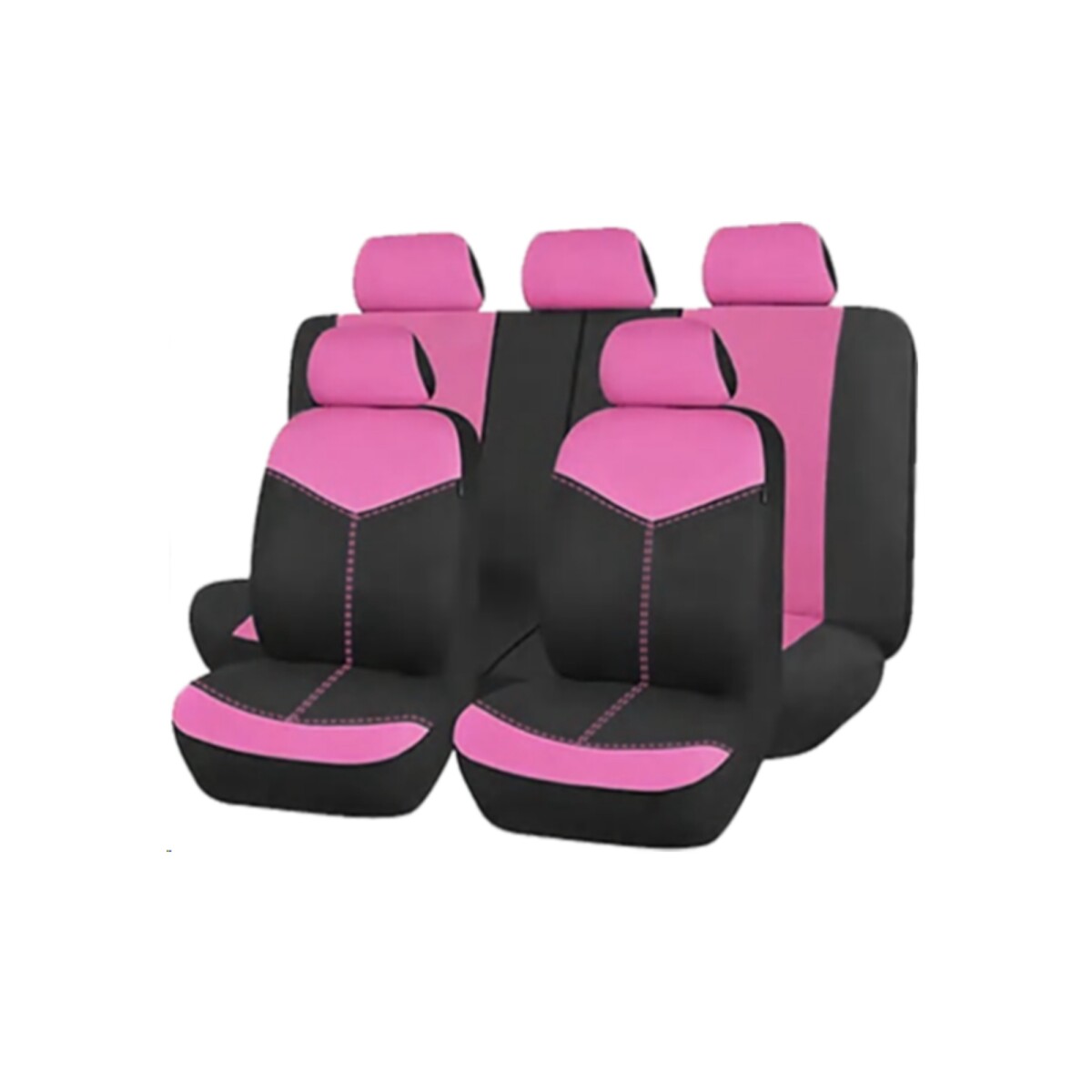 Cubreasiento Universal Para Auto Negro Y Rosado 