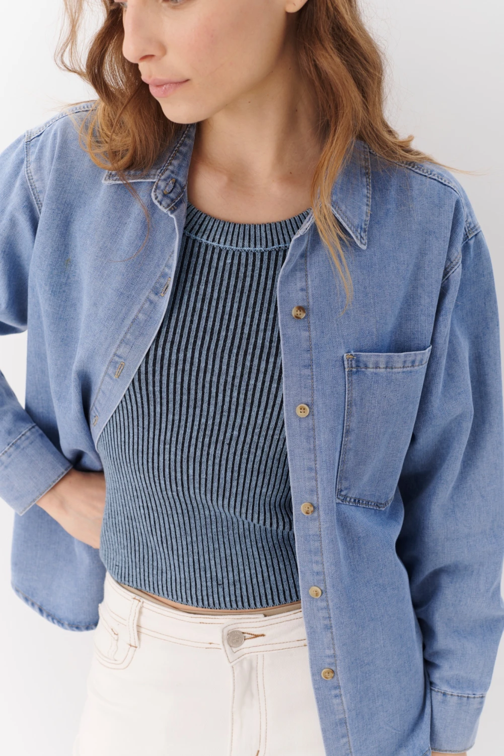 CAMISA JEAN BOTON