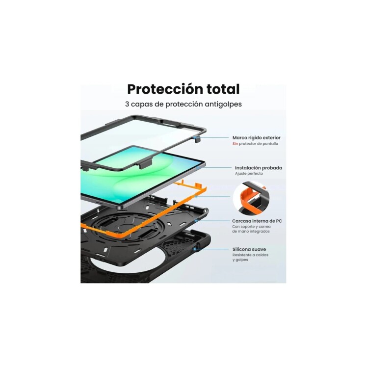 Funda Rugged Samsung para Galaxy Tab A11+ Negra Funda Rugged Samsung para Galaxy Tab A11+ Negra