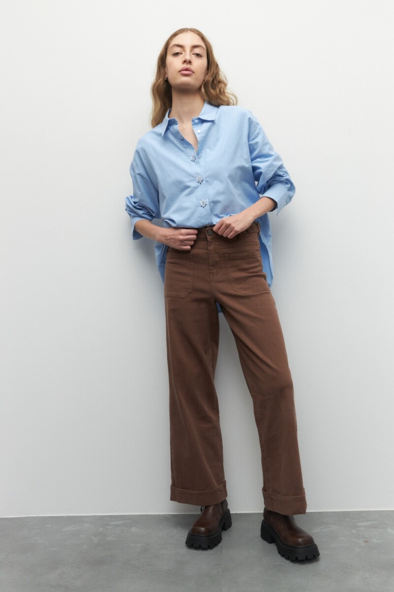 PANTALON ALBERTA - Marron 