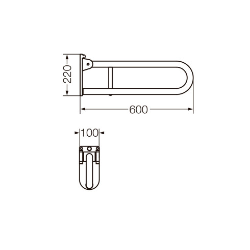 Barral Rebatible Ferrum Espacio 60 cm 000