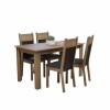 Juego de comedor Mesa de madera Rústica + 4 Sillas Negro