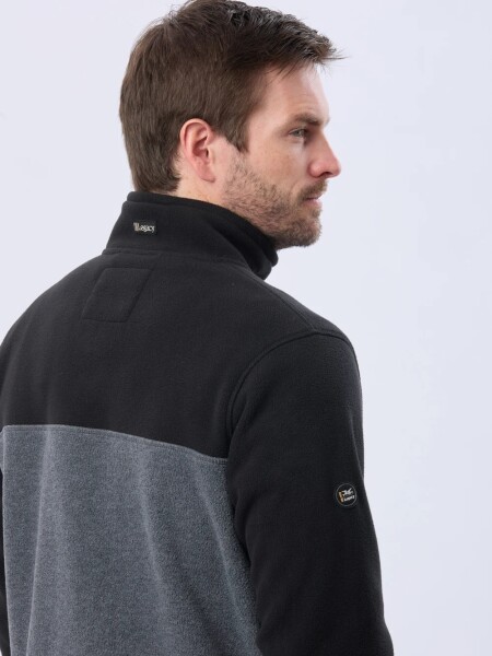 BUZO LEGACY 5537 1/2 CIERRE BICOLOR NEGRO