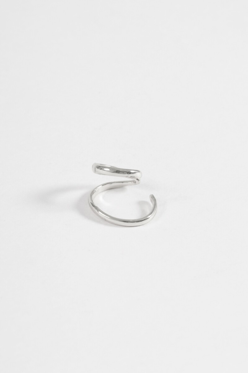 Earcuff wavy plateado