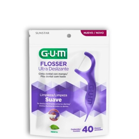 Gum Hilo Dental Mango Flosser Ultradeslizante Menta 40 Unidades. Gum Hilo Dental Mango Flosser Ultradeslizante Menta 40 Unidades.