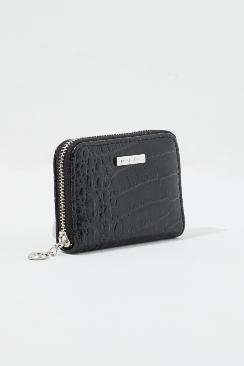 Billetera croco - negro 