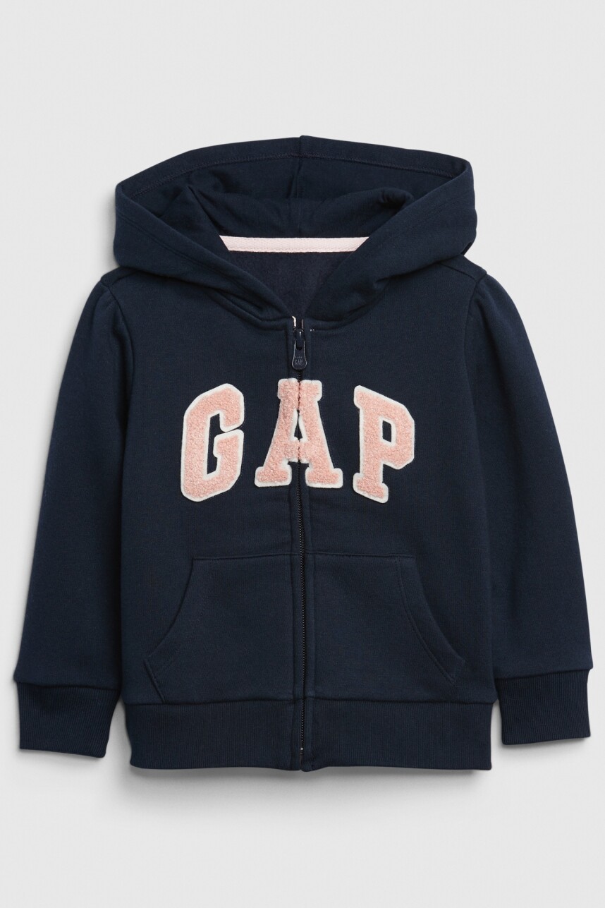 Canguro Logo Gap Con Cierre Sin Felpa Toddler Niña Blue Galaxy