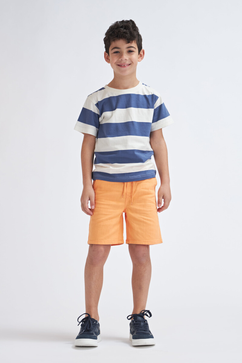 Bermuda casual con lavado - Naranja 