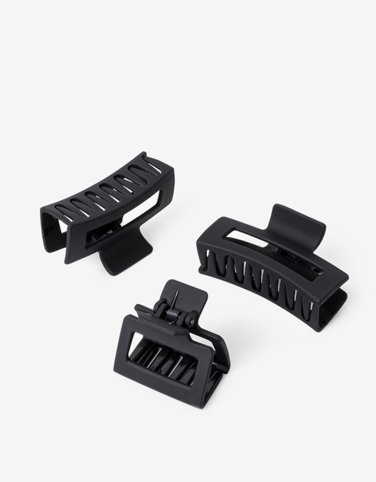 Broches Sets Acrilico Set De Broches - Negro