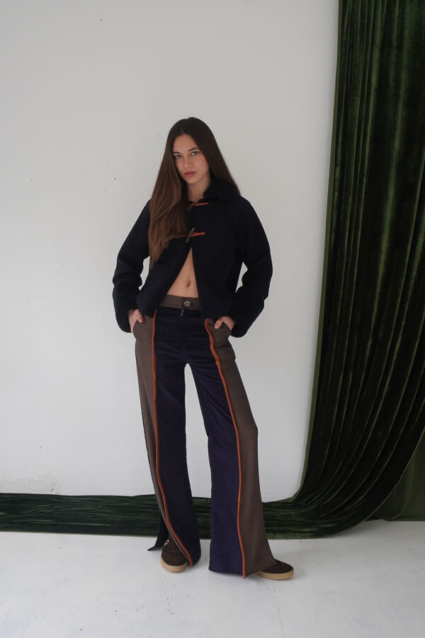 Tweed Pants Azul / Tweed Habano