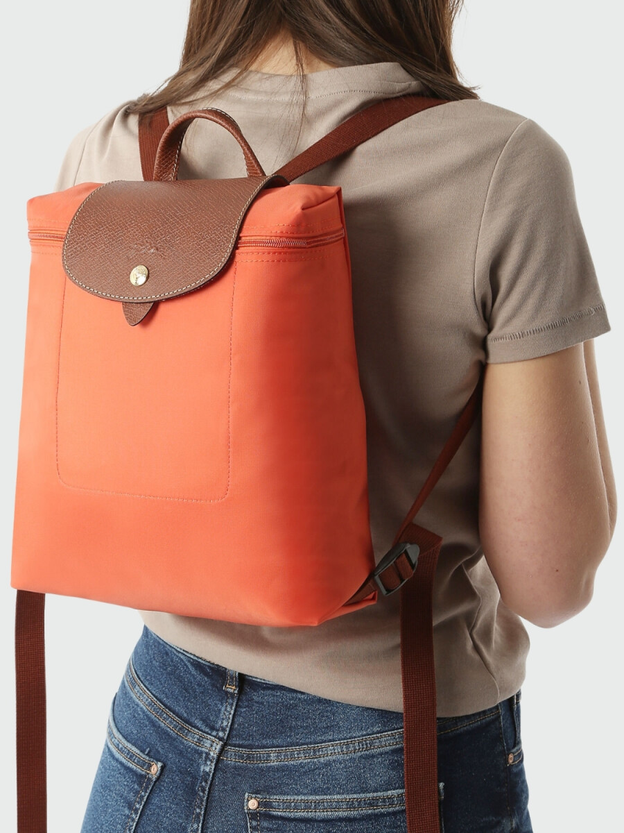 Longchamp - Le Pliage Original M BackPack - Salmón 