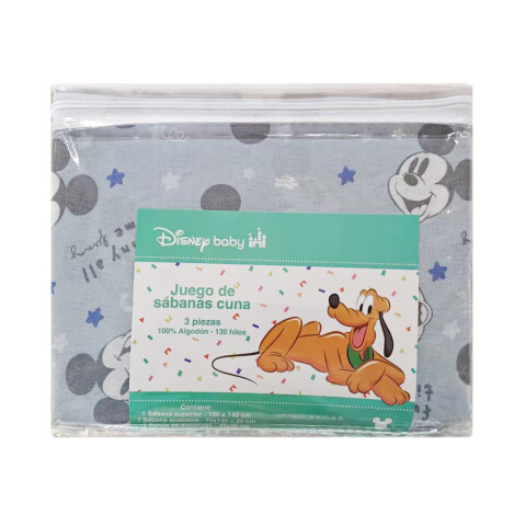 Juego Sábanas para Cuna 130 Hilos 100% Algodón Mickey