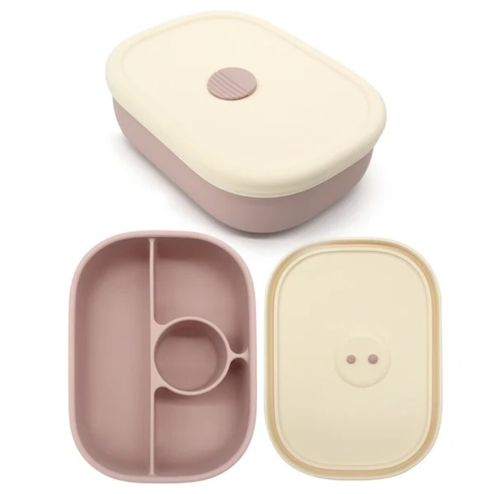 Lunchera tupper silicona MOON rosa