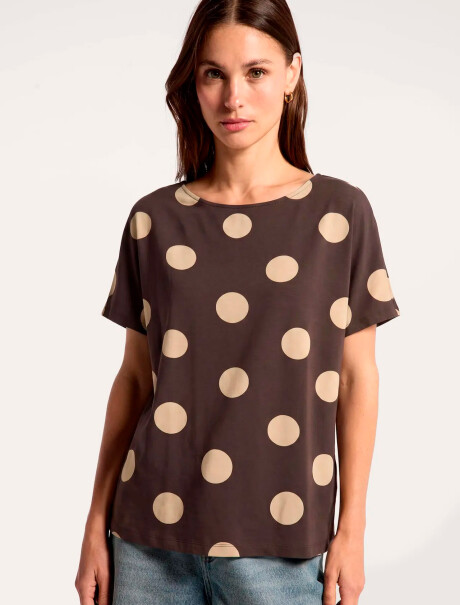 BLUSA ESTAMPADA MARRÓN