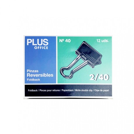 Pinzas Doble Clip Plus Office x12 N° 40