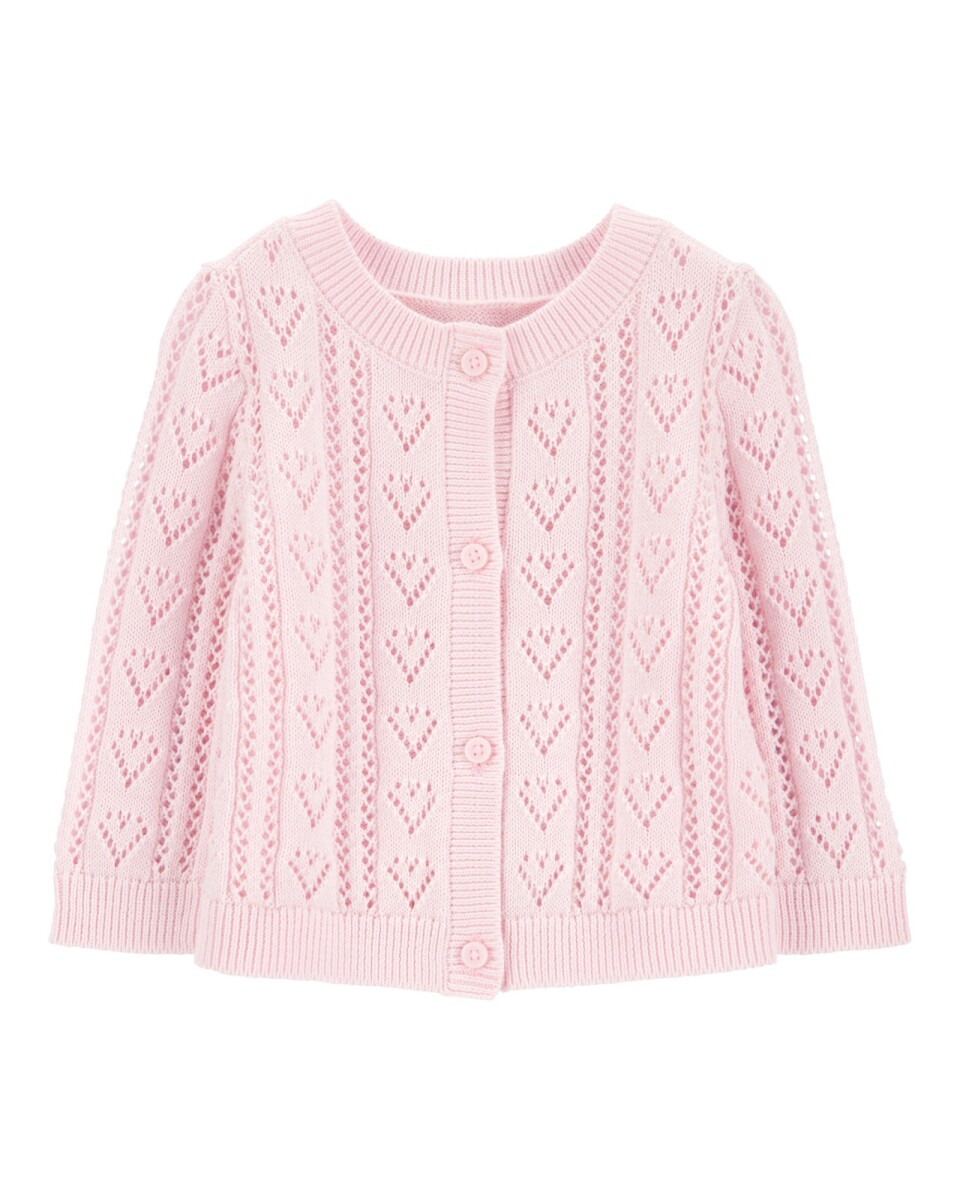 Saco de punto de algodón, diseño corazones 