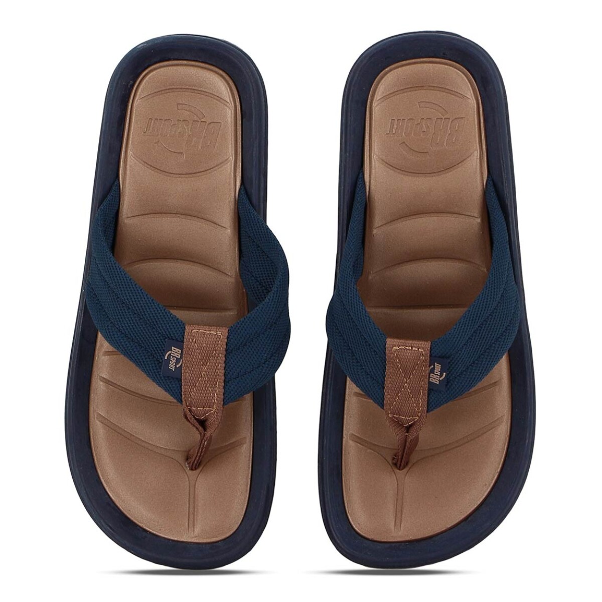 Chanclas Hombre Br Sport - Marino-camel 