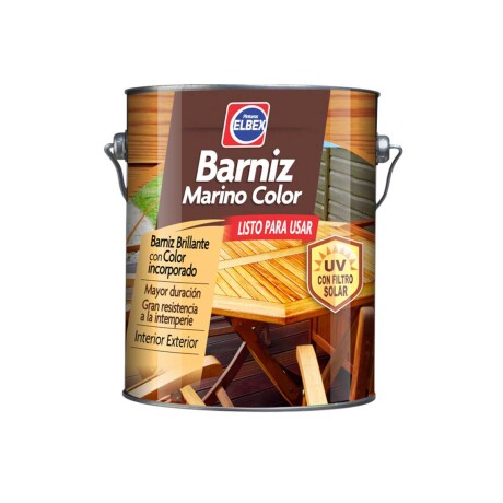 Barniz marino sintético - 1/4 lt Caoba - Elbex Barniz marino sintético - 1/4 lt Caoba - Elbex