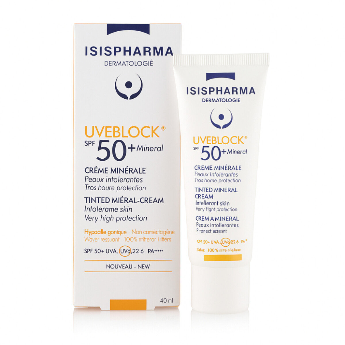 Protector Solar Isispharma Uveblock Tinted Mineral C FPS50 40ml 