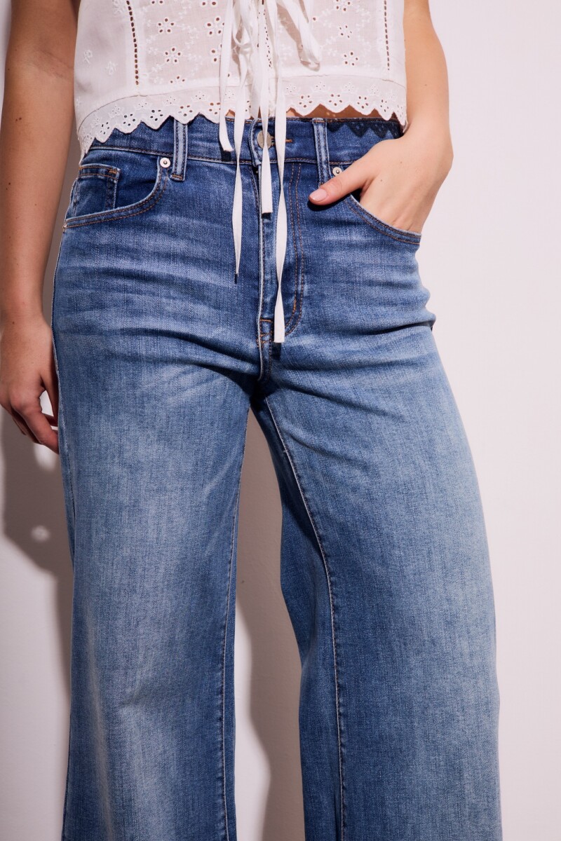 Jean Flared Wide Leg Denim