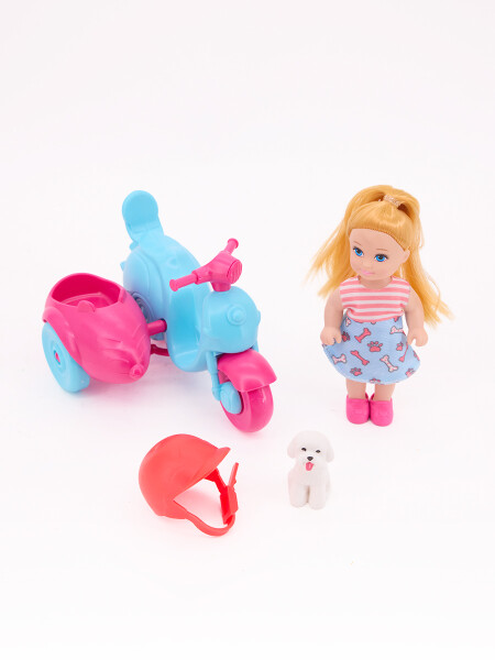 MUÑECA CUTE DOLL EN MOTO ROSADO